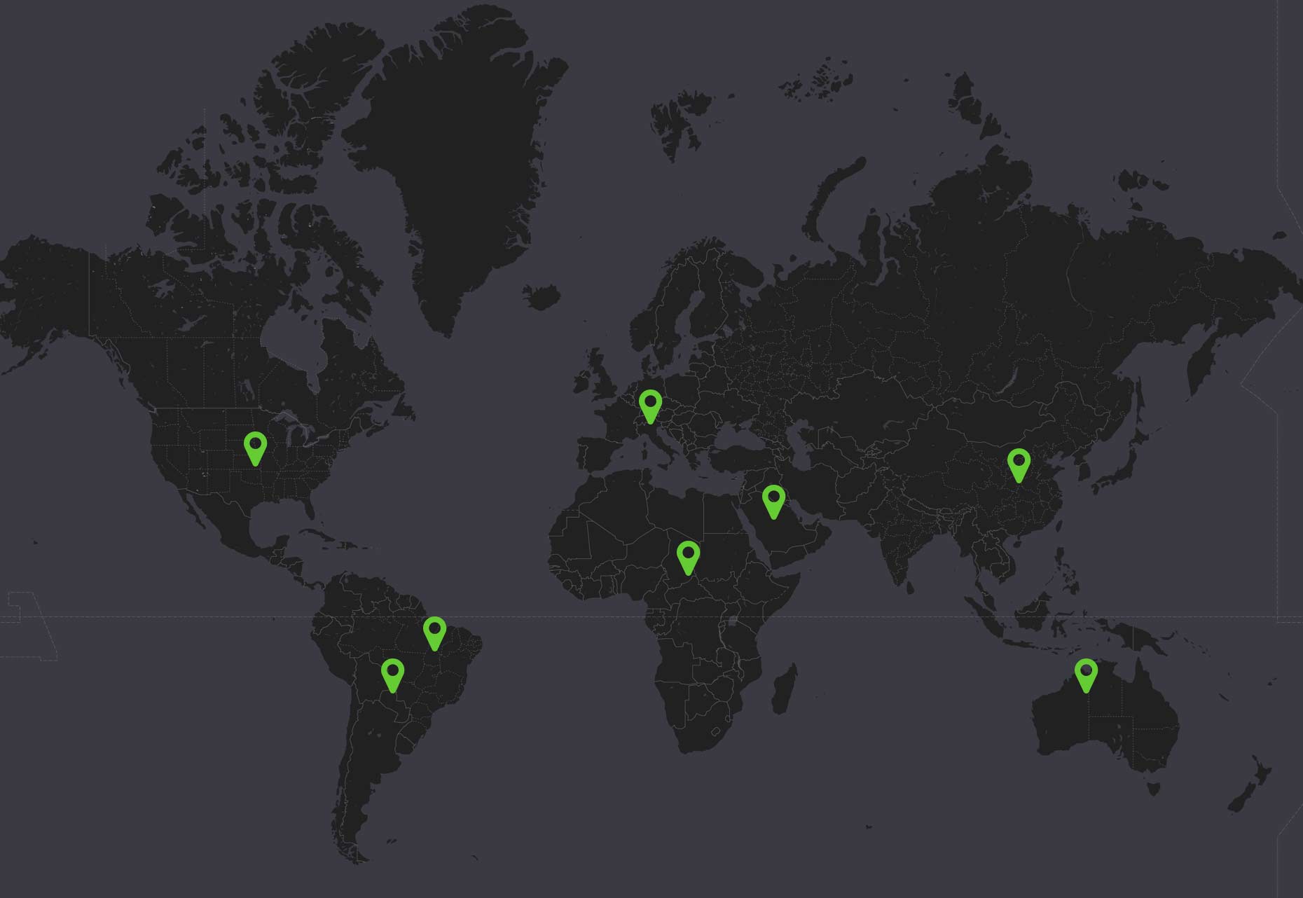 Mapa munidal da Kawasaki Heavy Industries